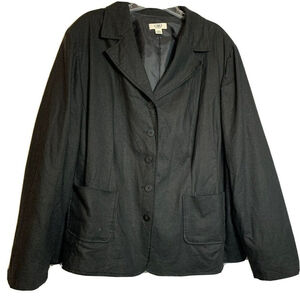 plus size womens blazer 22w black linen blend